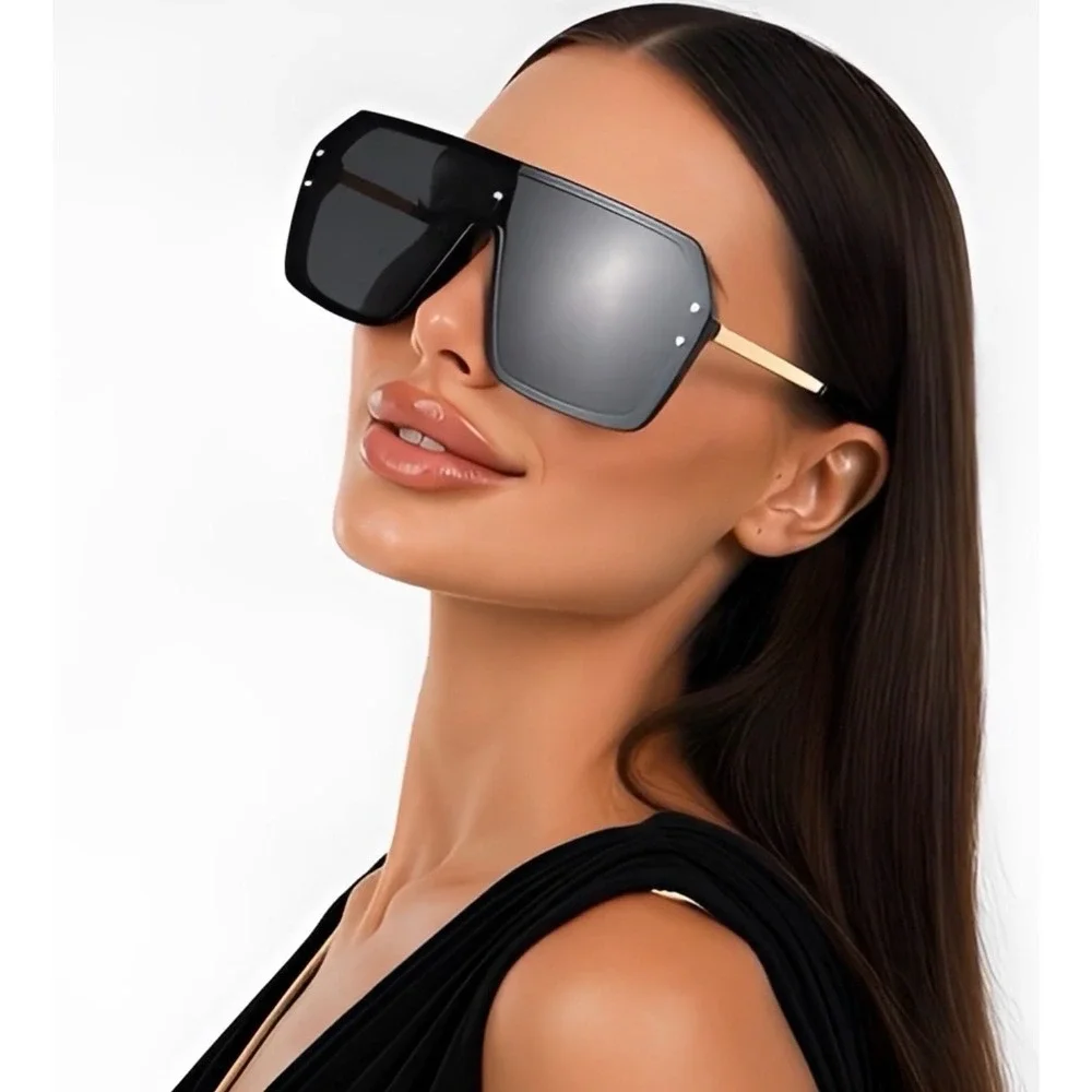 Trendy Sunglasses Shield Square‎ Street Wear UV400 Protection New Elegant Beach